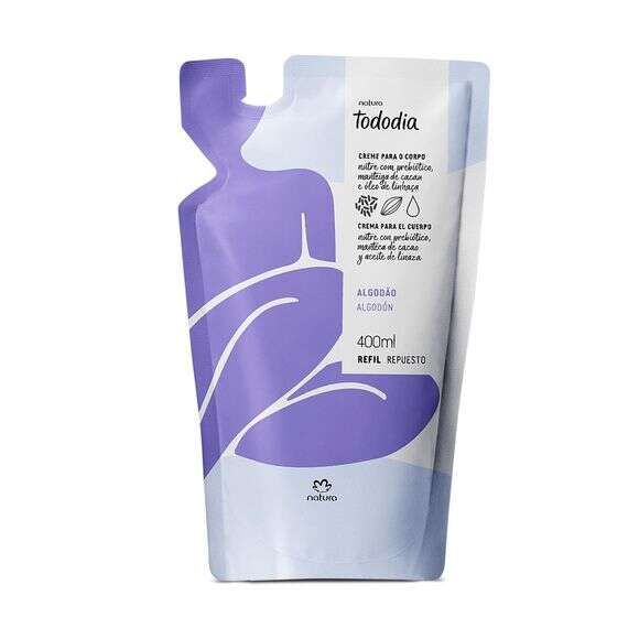 Hidratante Tododia para o corpo 400ml Algodão Refil (02817)